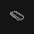 Dural Thermo Ash Wood Travel Size Nail Brush with Black Natural Bristles 58 mm