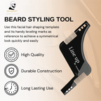 Black Beard Shaper for Men Beard Lineup Tool for Grooming Beard Guide Shaping Tool for Straight & Curve Cut Barber Tools Goatee Shaper Beard Template for Men to Style Facial Hair