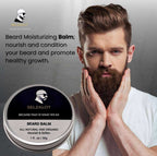 SELZALOT Beard Growth Kit Facial Hairs Men's Grooming Set 7 Pieces Beard Products with Oil, Serum, Balm, Shampoo, Comb, Brush and Hand Beard Care Kit for Men Men Self Care
