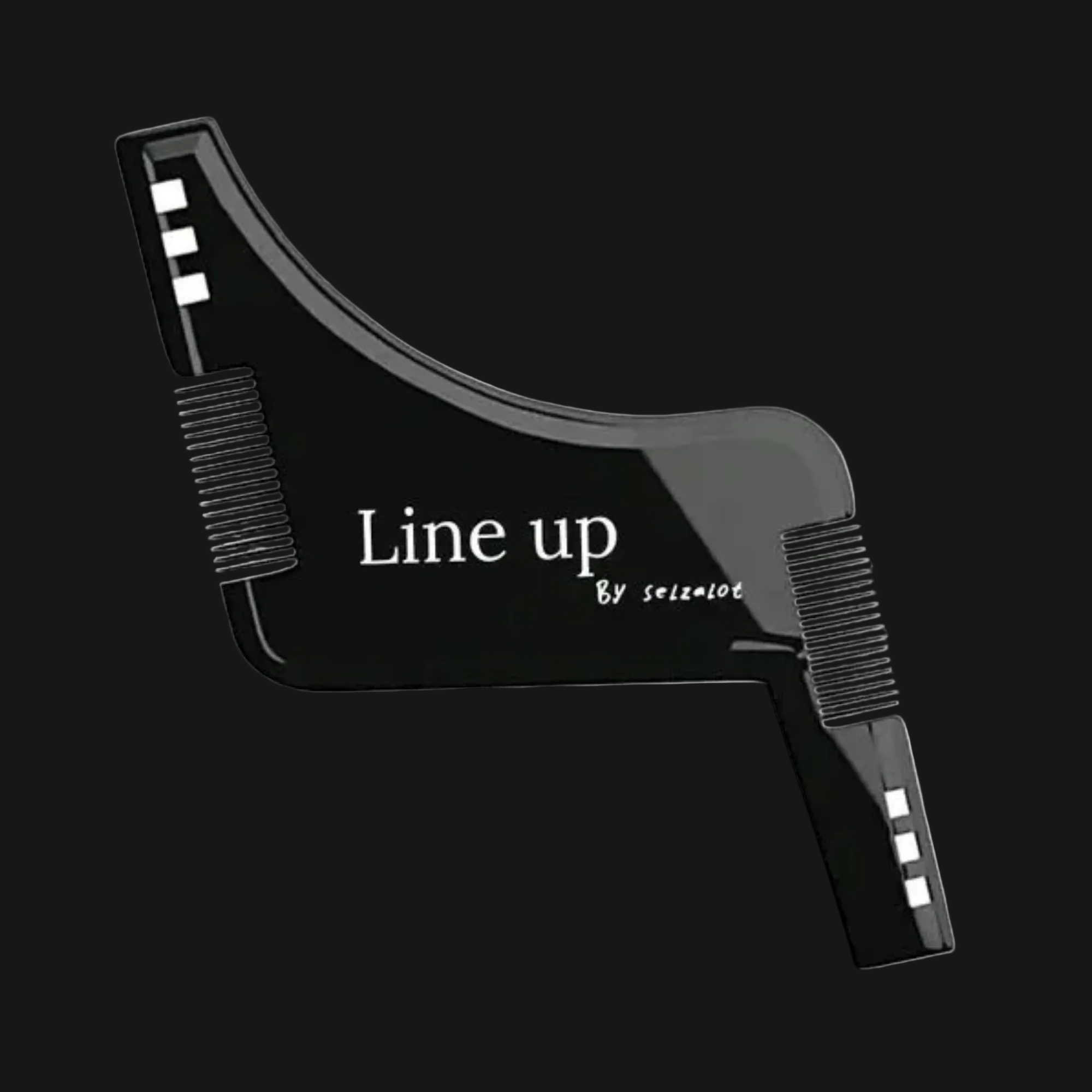 Black Beard Shaper for Men Beard Lineup Tool for Grooming Beard Guide Shaping Tool for Straight & Curve Cut Barber Tools Goatee Shaper Beard Template for Men to Style Facial Hair