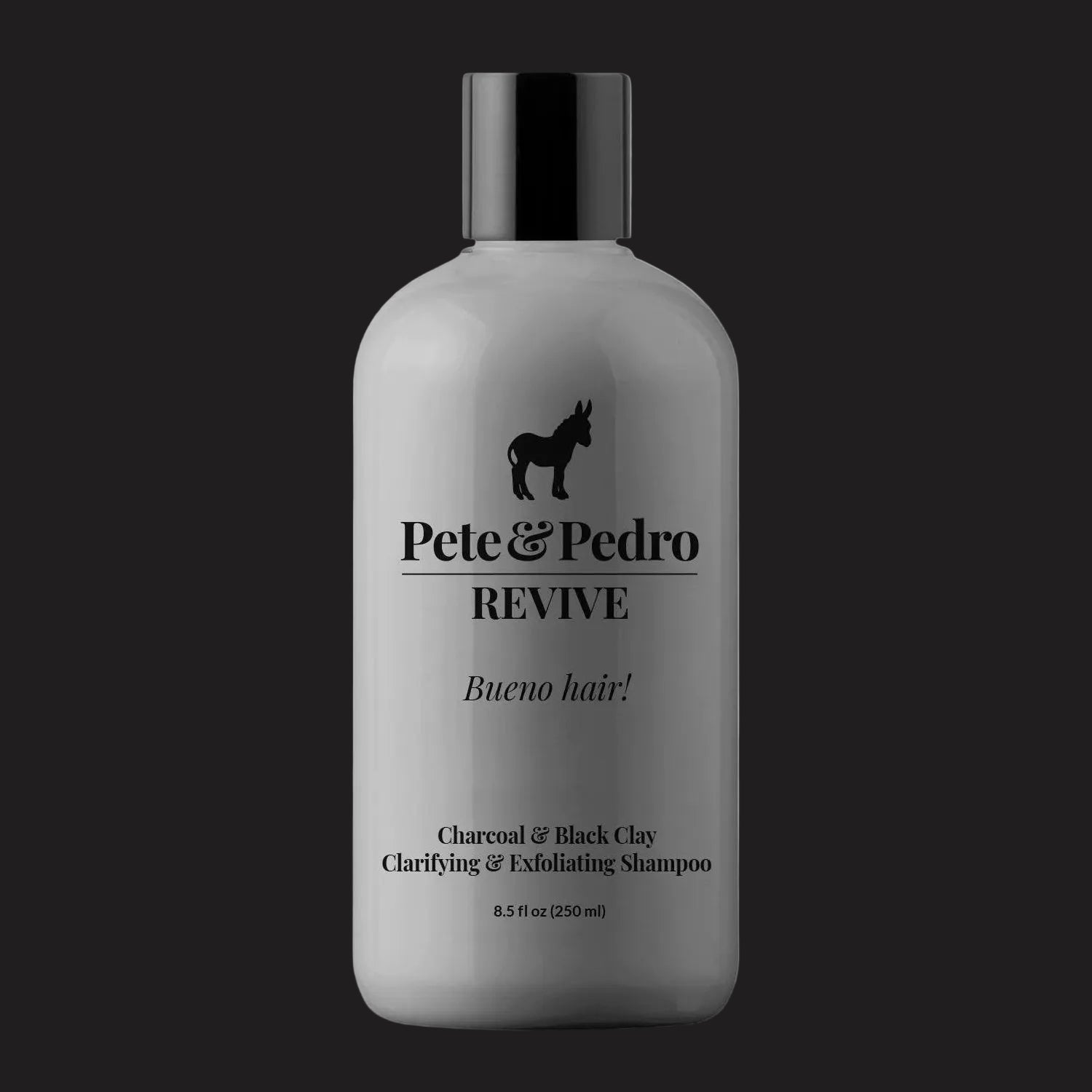 Pete & Pedro REVIVE Black Clay & Charcoal Clarifying & Exfoliating Scalp Shampoo