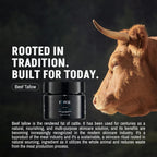 Wrinkle Defense Beef Tallow Balm for Men Moisturizer for Face Hydrating Anti Aging Cream Natural Skincare with Essential Oils
