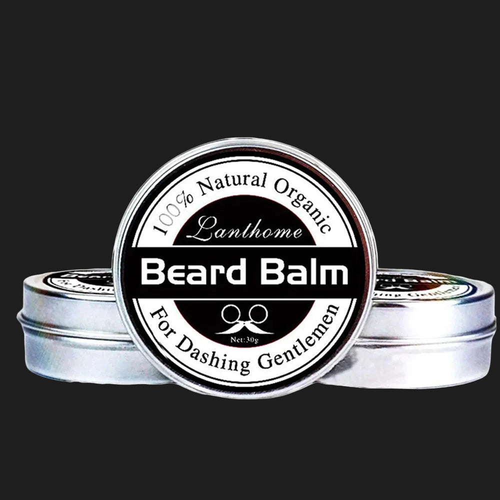 3PCS Natural Beard Balm Wax Beard Growth Balm for Men Moisturizing Smoothing Beard Styling Professional Care Cream Skin Care