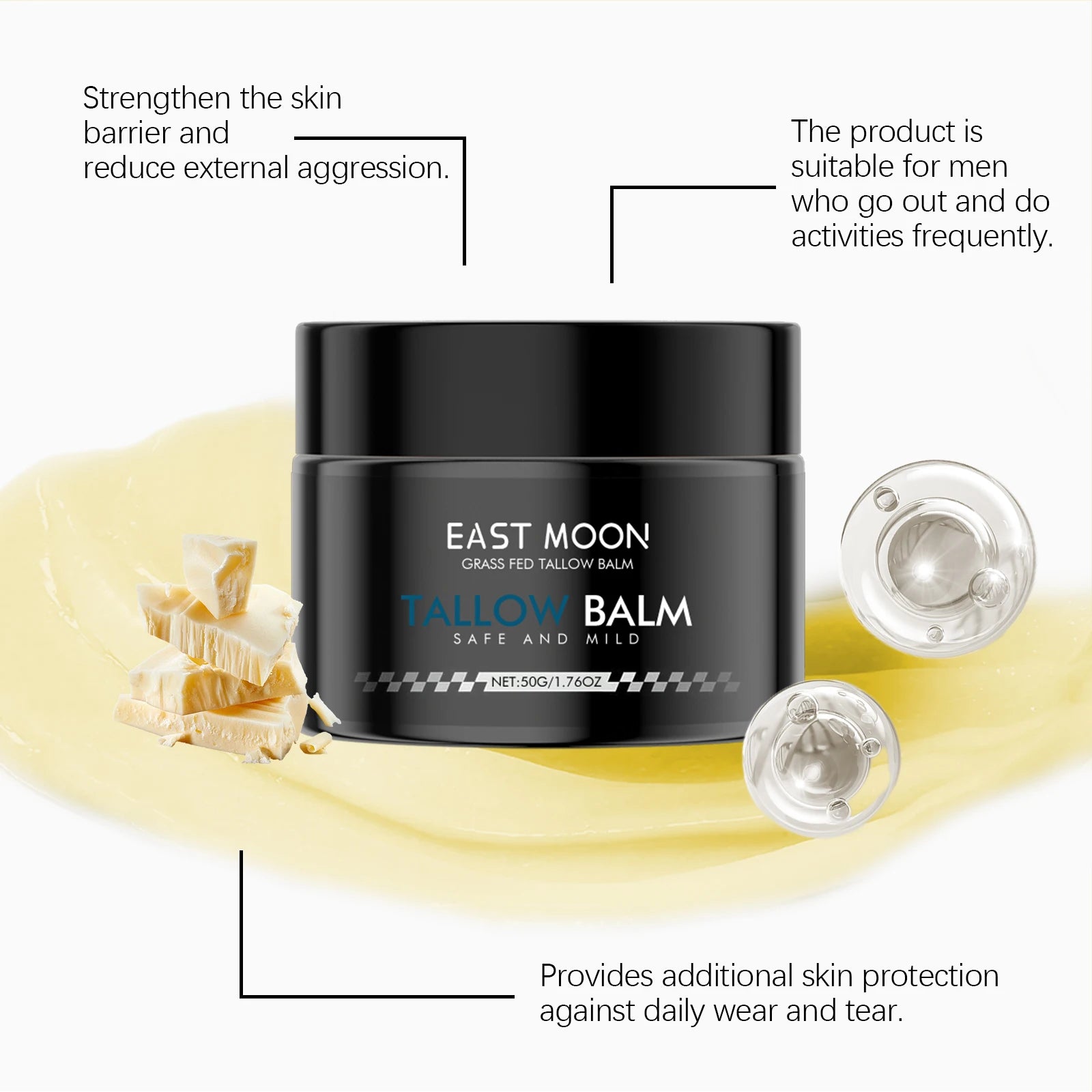 East Moon Firming Balm For Men Collagen Anti Aging Concealer Retinol Moisturizing Natural Face Cream Skin Care Beauty Makeup
