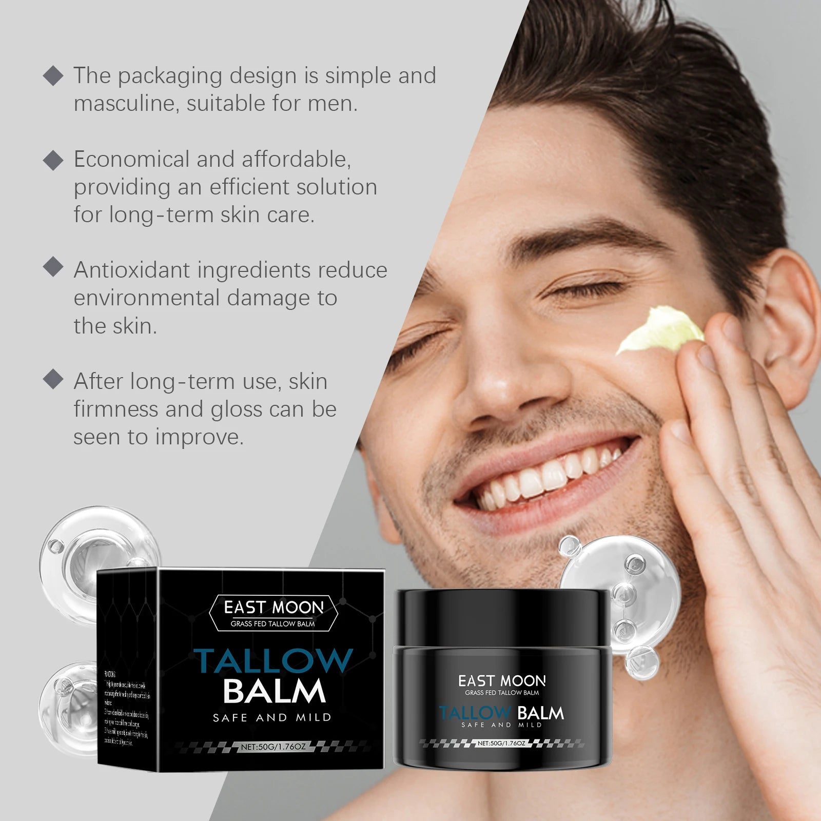 East Moon Firming Balm For Men Collagen Anti Aging Concealer Retinol Moisturizing Natural Face Cream Skin Care Beauty Makeup