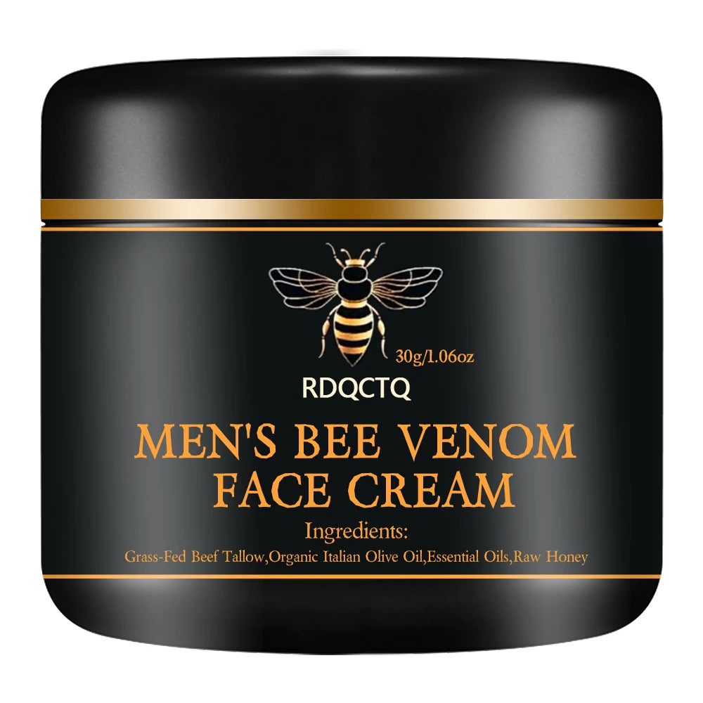RDQCTQ Men's Bee venom Wrinkle Remover Face Cream Firming Lifting Anti Aging Fade Fine Lines Moisturizing Skin Care