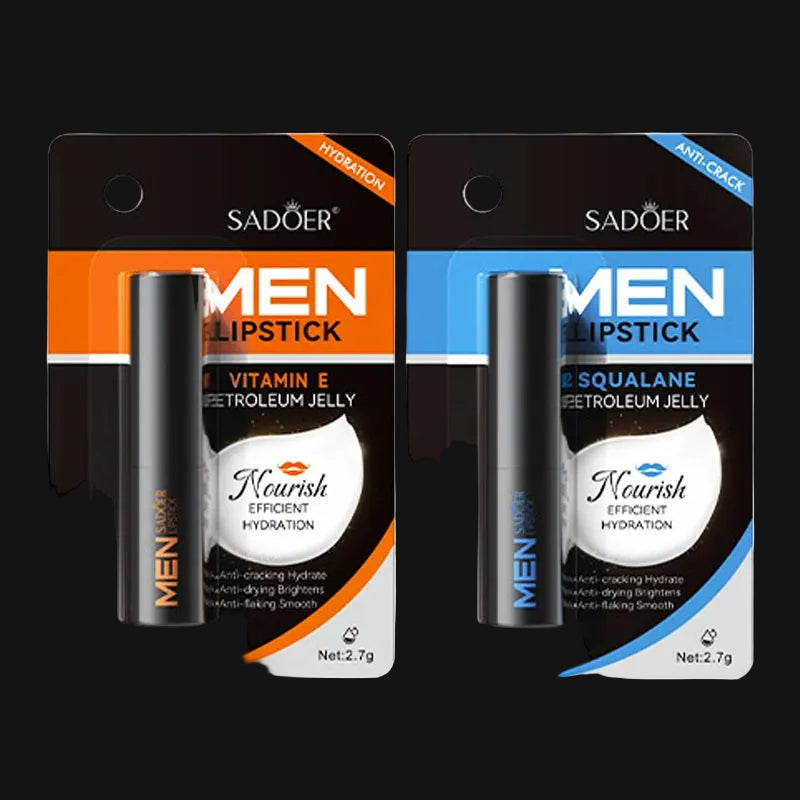 SADOER Men's Lip Balm Moisturizing Anti Cracking Repair Nourishing Hydrating Lipstick Men Lips Skin Care Products