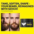 SEVICH Natural Beard Balm Wax Beard Growth Oil for Men Moisturizing Smoothing Beard Styling Professional Care Cream Skin Care