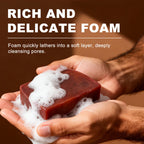 Organic Sandalwood Face Wash Soap, Oil Control, Blackhead Remover, Gentle Cleansing for Men Women, Daily Skin Care