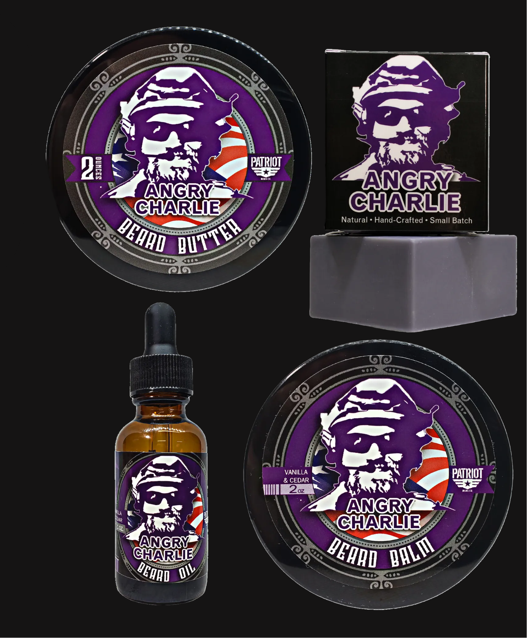 Angry Charlie Beard Bundle Balm/Butter/Oil/Natural Soap