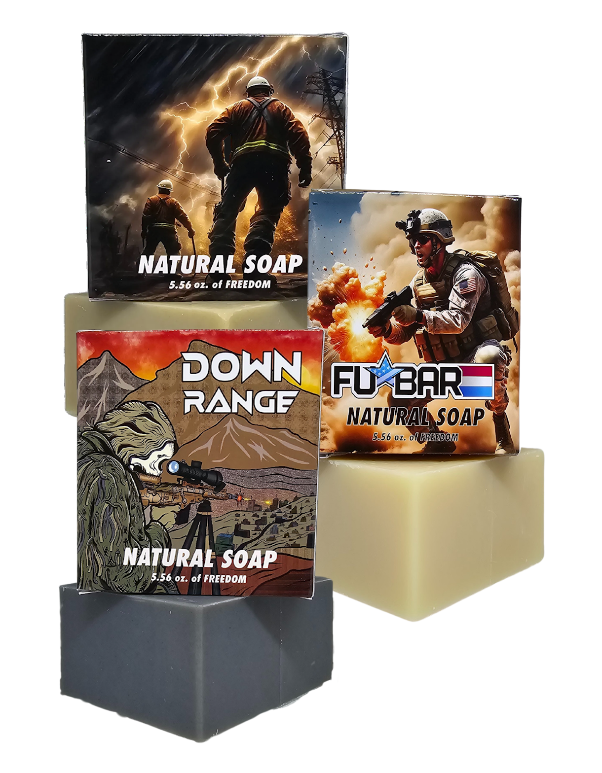 Patriot & Company | Fubar, Dirty Hands & Down Range 3-Bar Soap Bundle